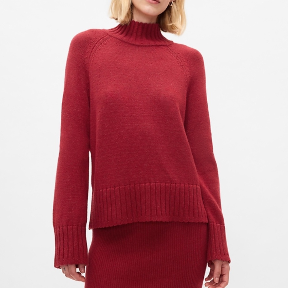 Gap CashSoft Turtleneck Sweater Red size large tall